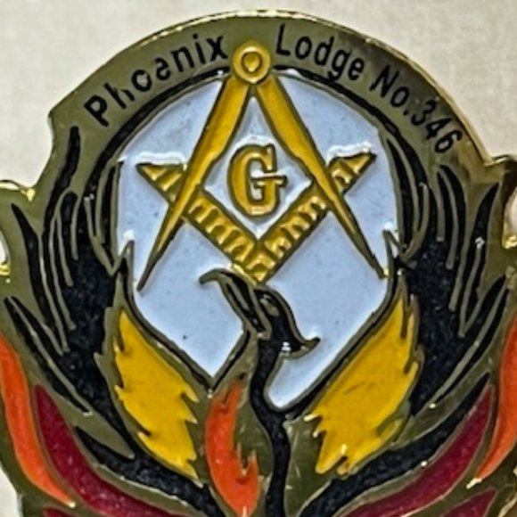 VTG Phoenix Lodge No.346 Sarasota, FL Enamel Lapel Hat Pin 1" - Picture 2 of 8